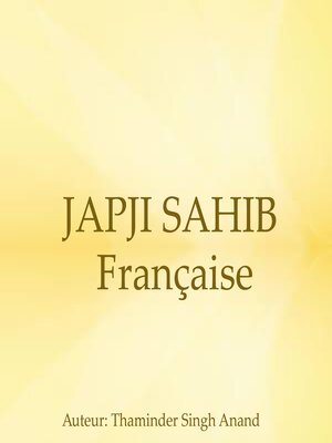 cover image of japji sahib française,voyage pour l'âme